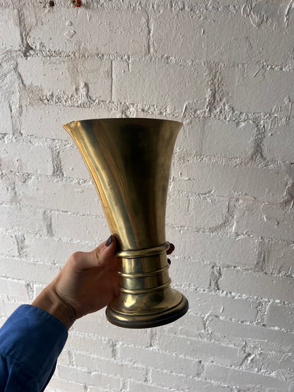 ART DECO BRASS VASE