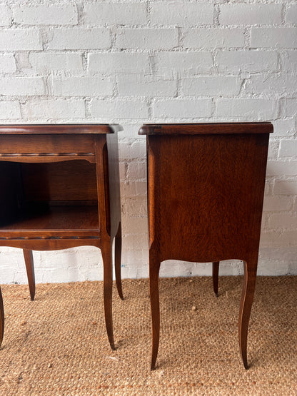 PAIR OF FRENCH BEDSIDE TABLES