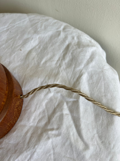 TURNED WOODEN LAMP WITH DOME SHADE