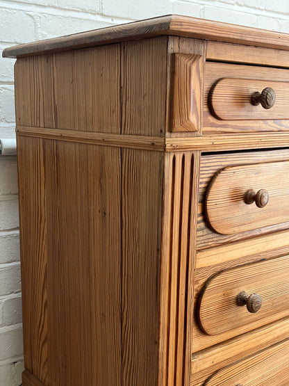 FRENCH PINE CHEST OF DRAWERS