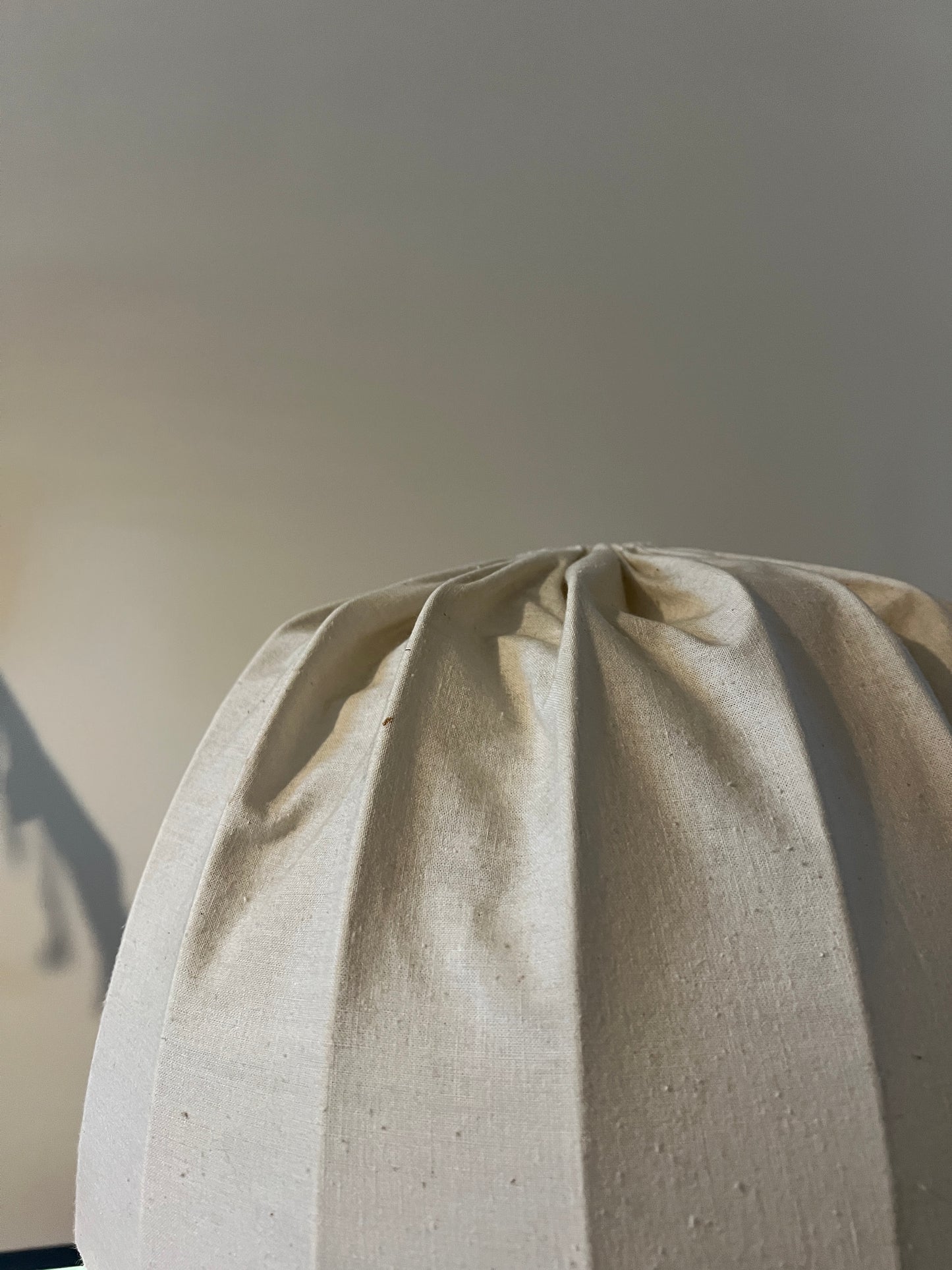 TURNED WOODEN LAMP WITH DOME SHADE