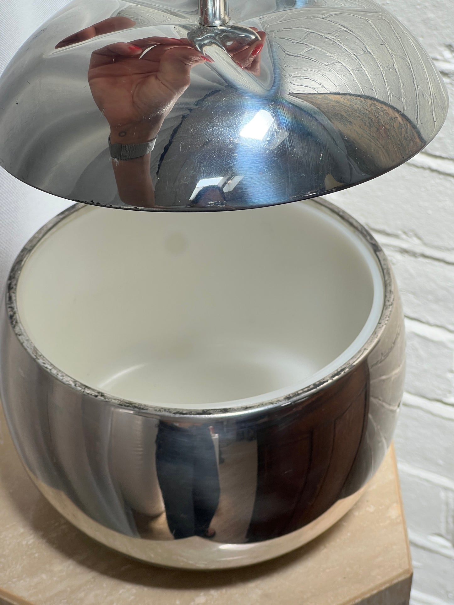 70S SILVER APPLE ICE BUCKET