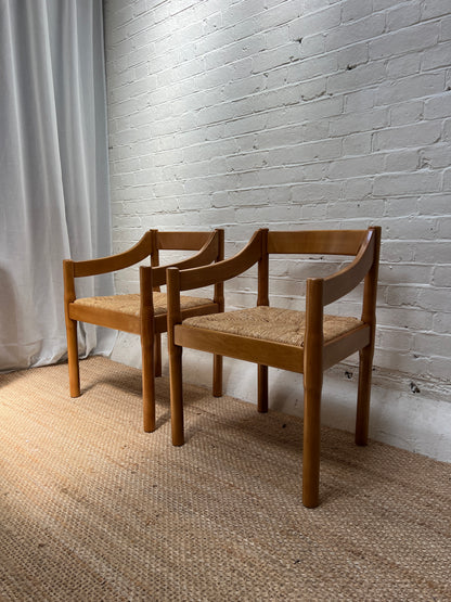 PAIR OF VICO MAGISTRETTI CARVER CHAIRS