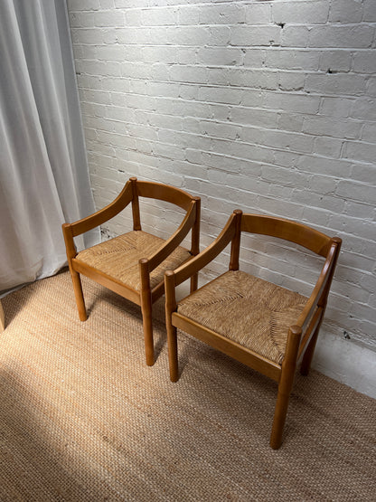PAIR OF VICO MAGISTRETTI CARVER CHAIRS