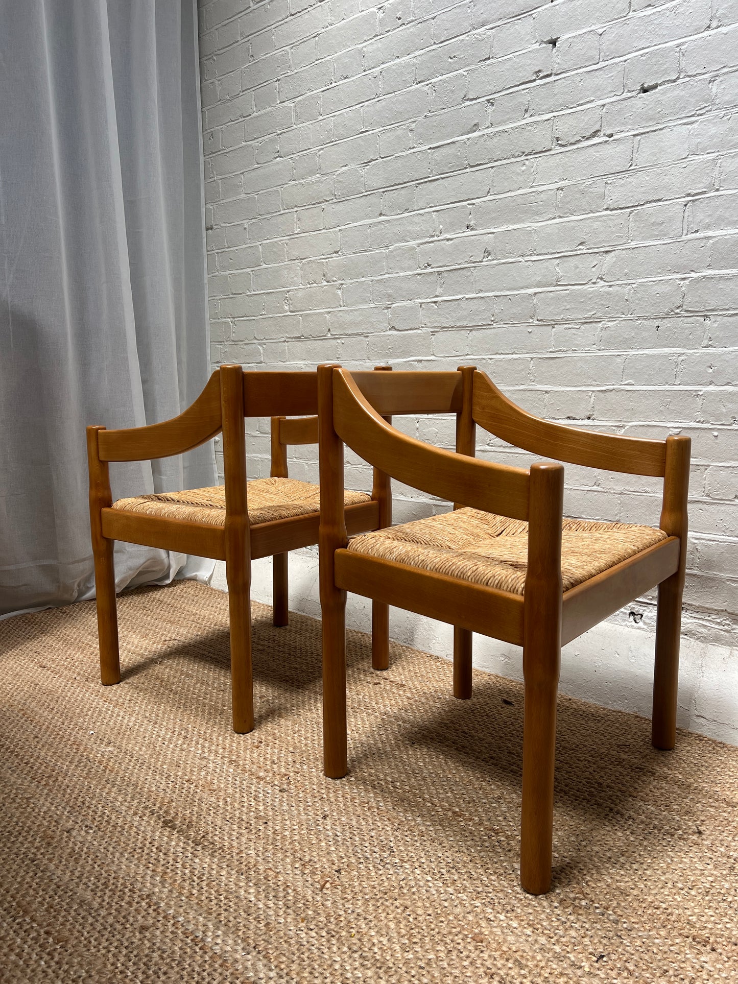 PAIR OF VICO MAGISTRETTI CARVER CHAIRS