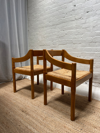 PAIR OF VICO MAGISTRETTI CARVER CHAIRS