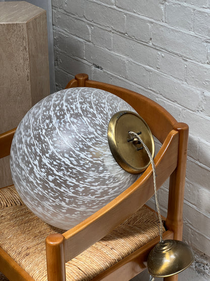 MURANO SPECKLED GLOBE CEILING LIGHT