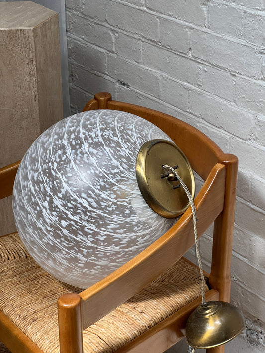 MURANO SPECKLED GLOBE CEILING LIGHT