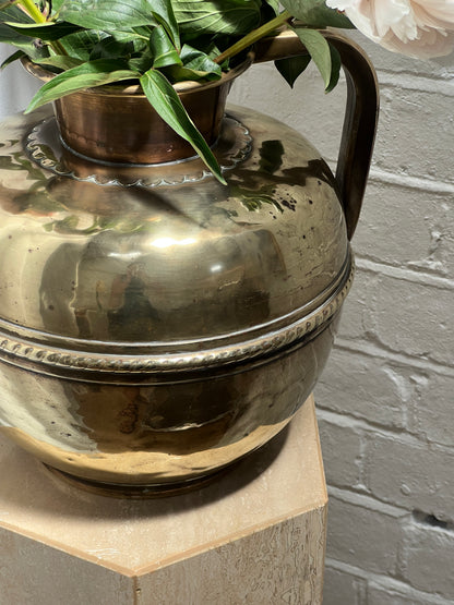 ANTIQUE FRENCH BRASS MILK JUG