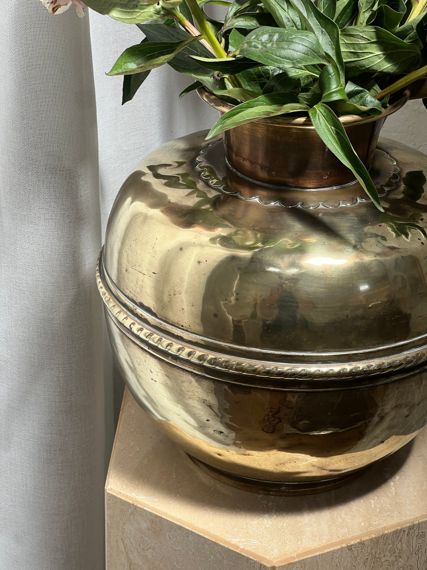 ANTIQUE FRENCH BRASS MILK JUG