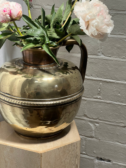ANTIQUE FRENCH BRASS MILK JUG
