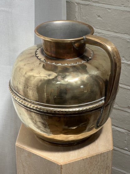 ANTIQUE FRENCH BRASS MILK JUG