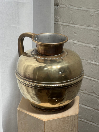 ANTIQUE FRENCH BRASS MILK JUG