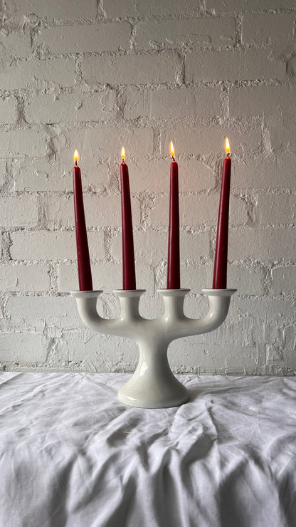 FOUR ARM CERAMIC CANDELABRA