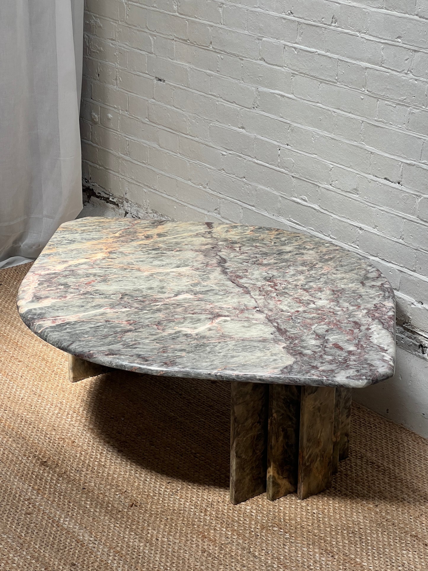 TEARDROP BLUE MARBLE COFFEE TABLE