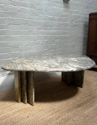 TEARDROP BLUE MARBLE COFFEE TABLE
