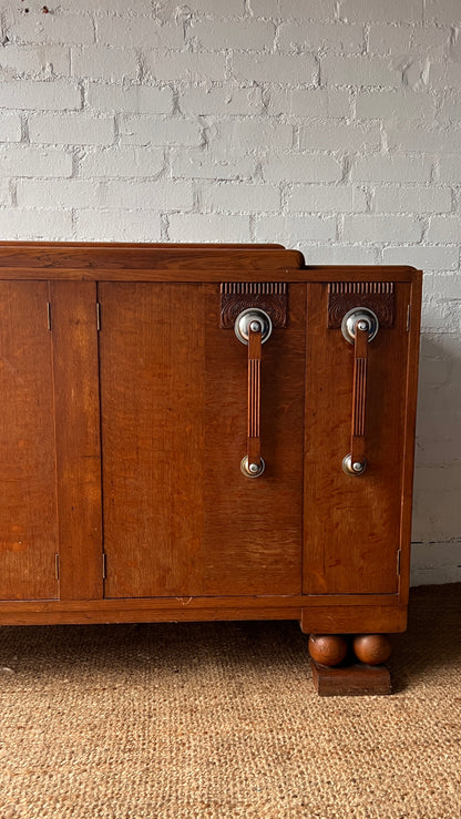CHROME HANDLE ART DECO DRINKS SIDEBOARD