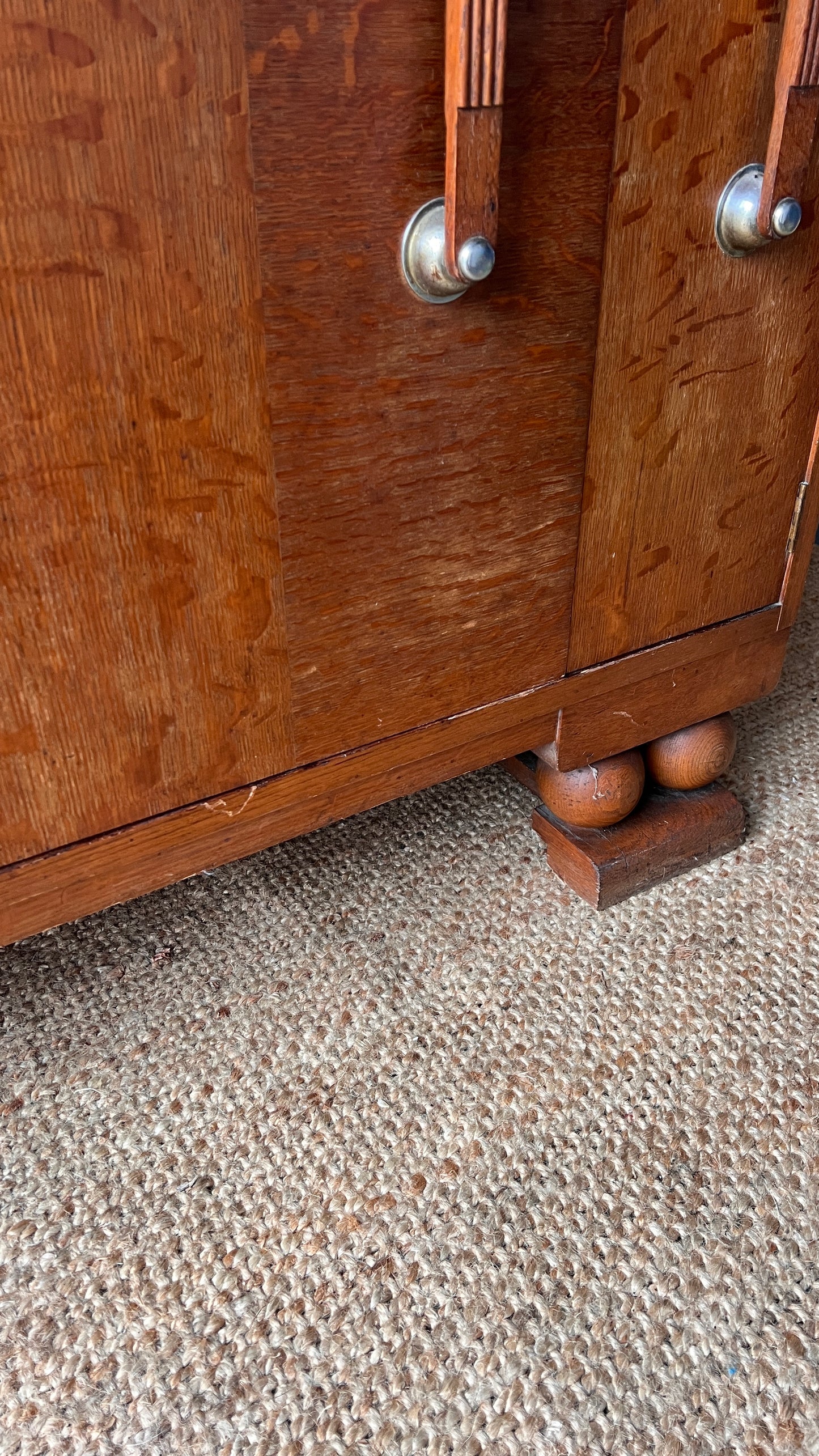 CHROME HANDLE ART DECO DRINKS SIDEBOARD