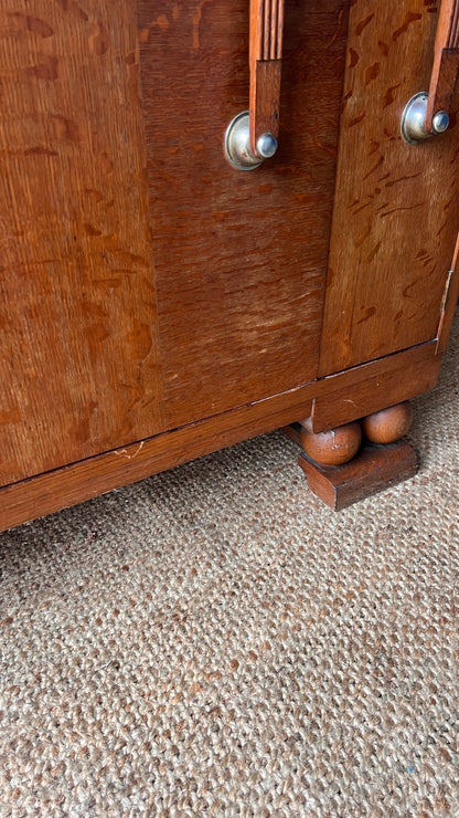CHROME HANDLE ART DECO DRINKS SIDEBOARD
