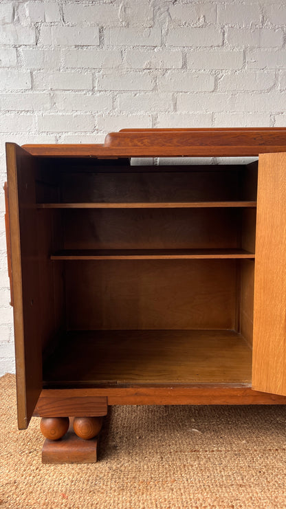 CHROME HANDLE ART DECO DRINKS SIDEBOARD