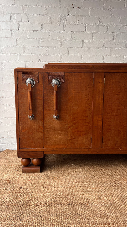 CHROME HANDLE ART DECO DRINKS SIDEBOARD