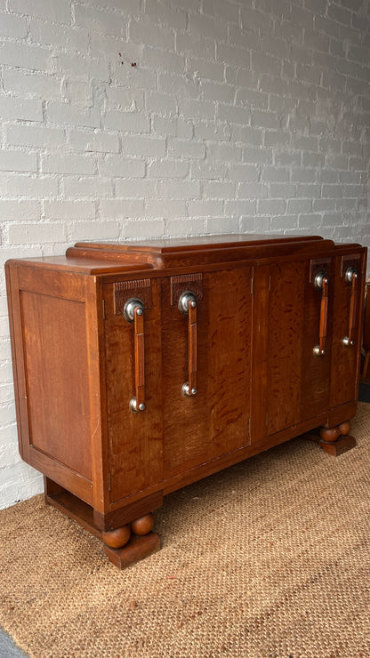 CHROME HANDLE ART DECO DRINKS SIDEBOARD