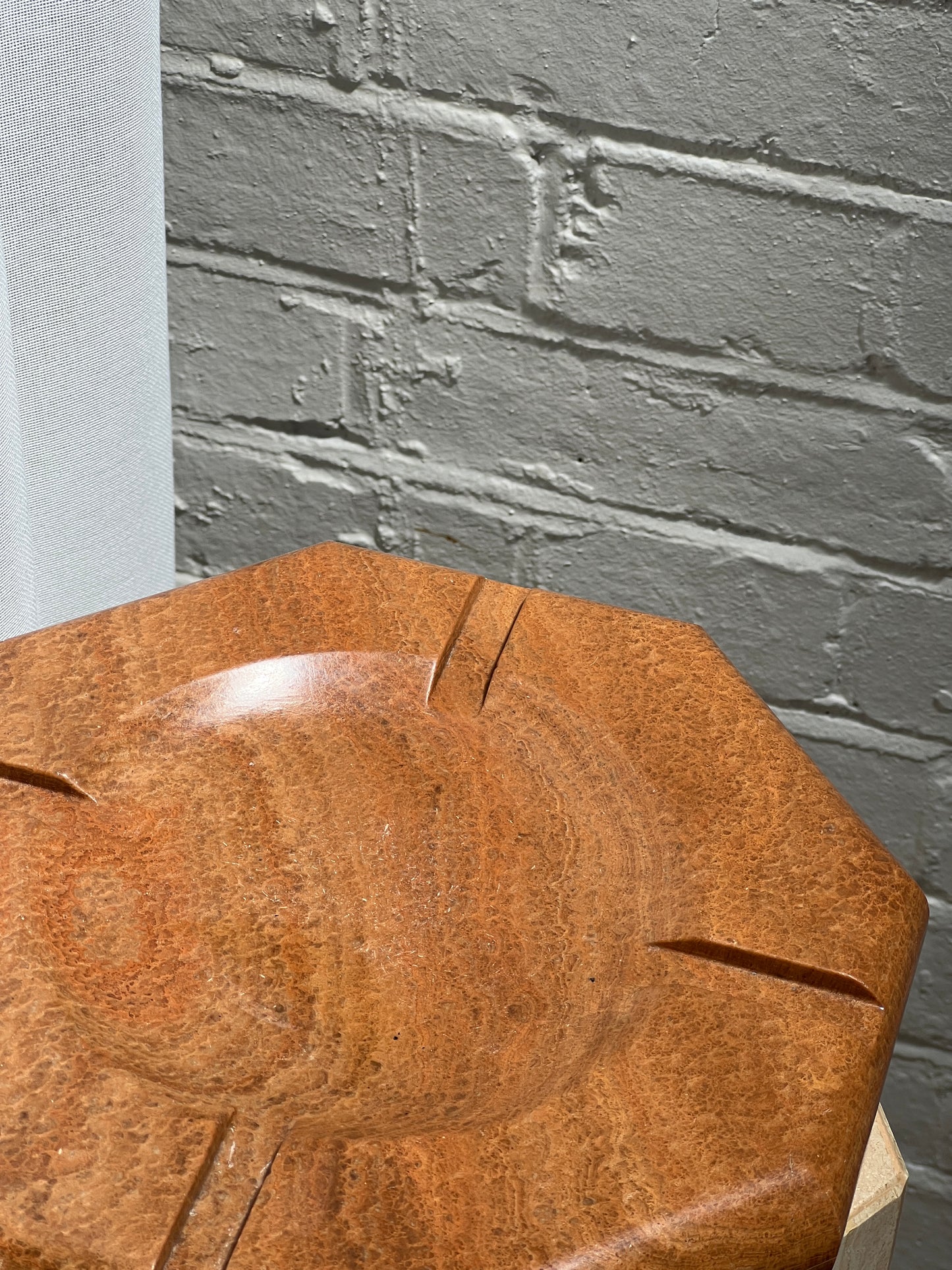 VINTAGE RED MARBLE ASHTRAY