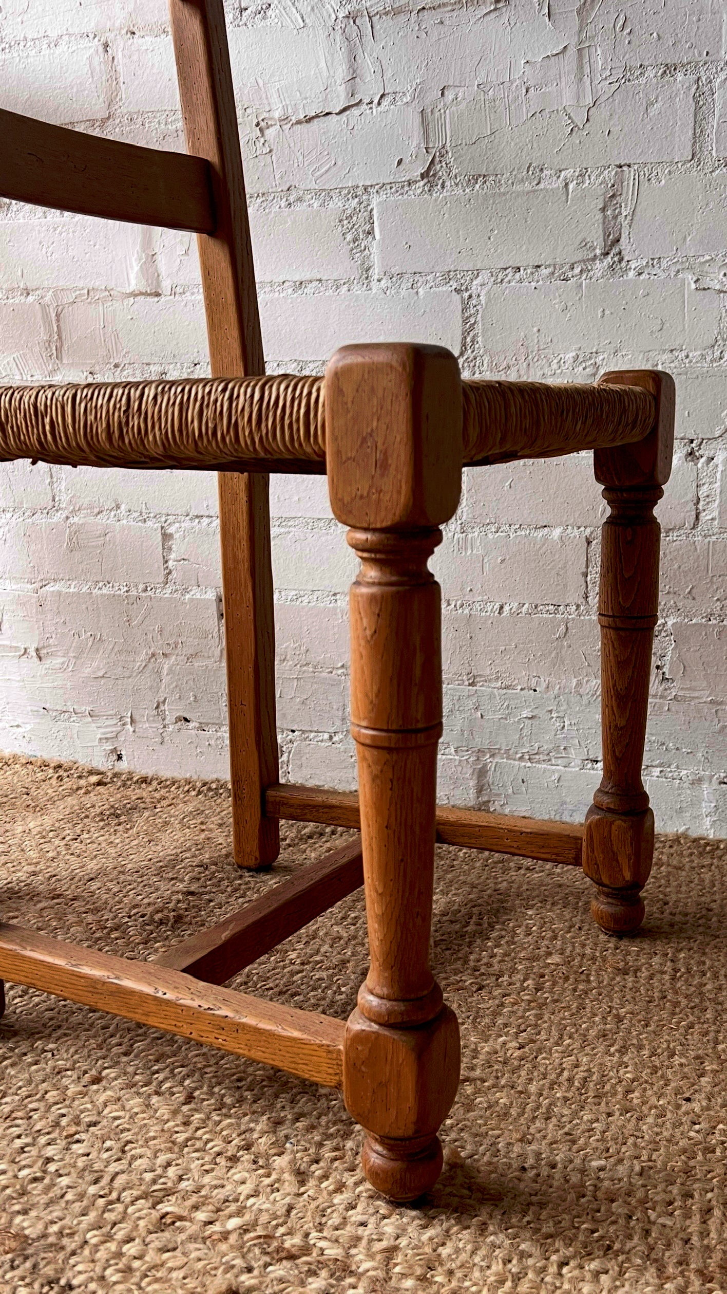 SET OF FOUR RUSH LADDER CHAIRS