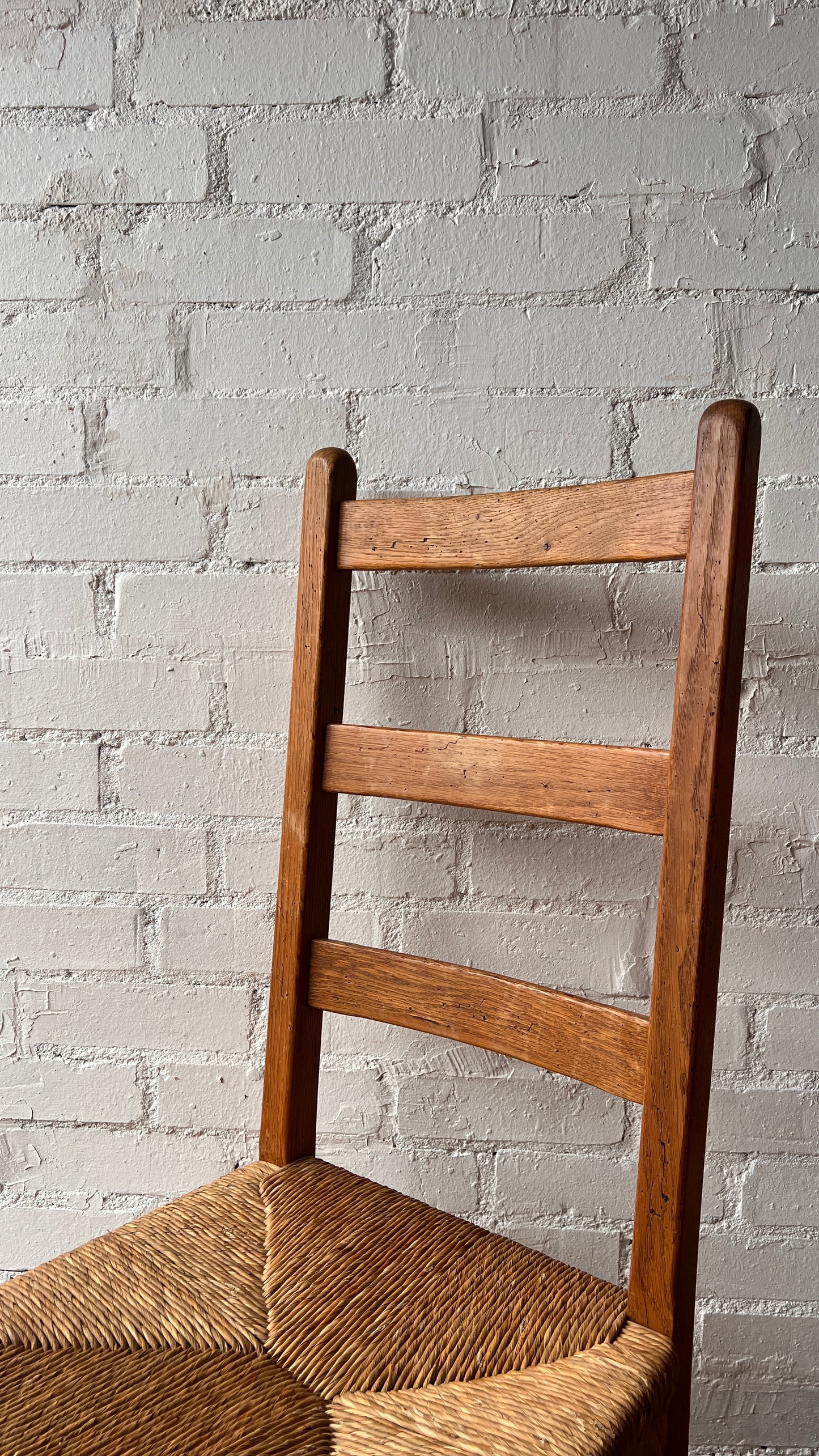 SET OF FOUR RUSH LADDER CHAIRS