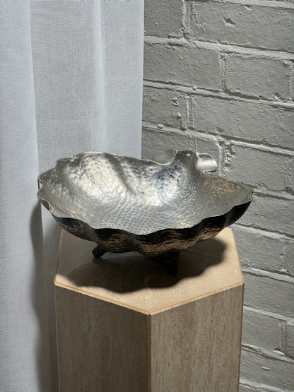VINTAGE HAMMERED PEWTER SHELL