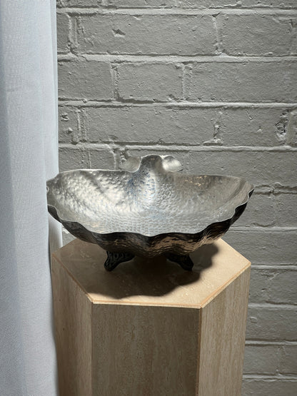 VINTAGE HAMMERED PEWTER SHELL