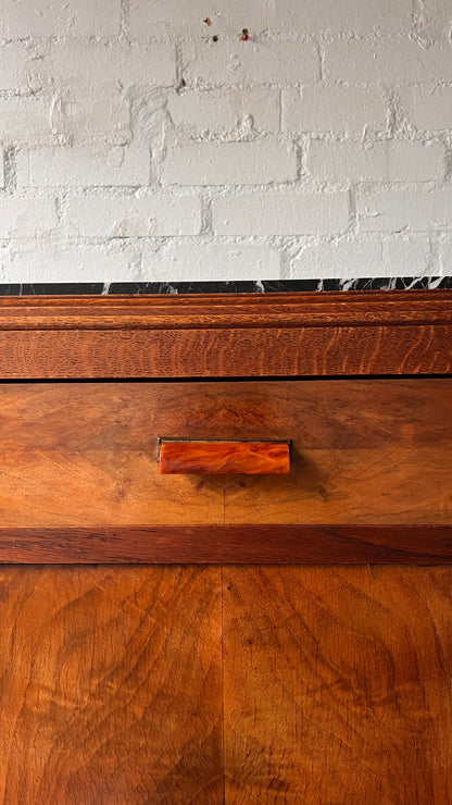 ANTIQUE ART DECO WALNUT SIDEBOARD