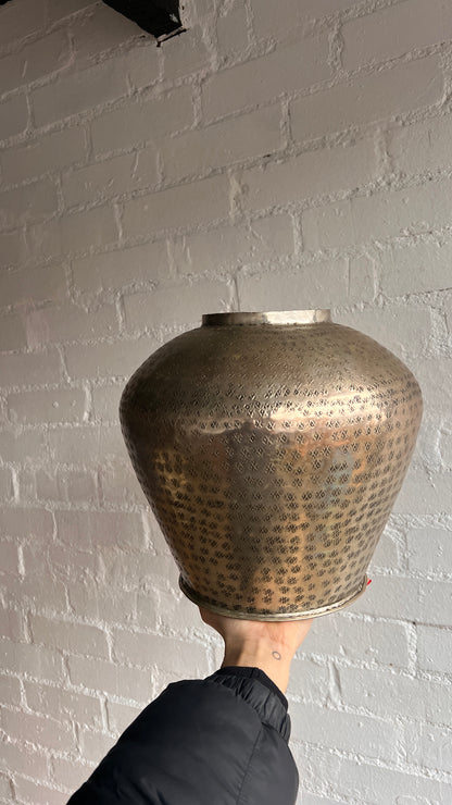 CHROME STAMPED VASE
