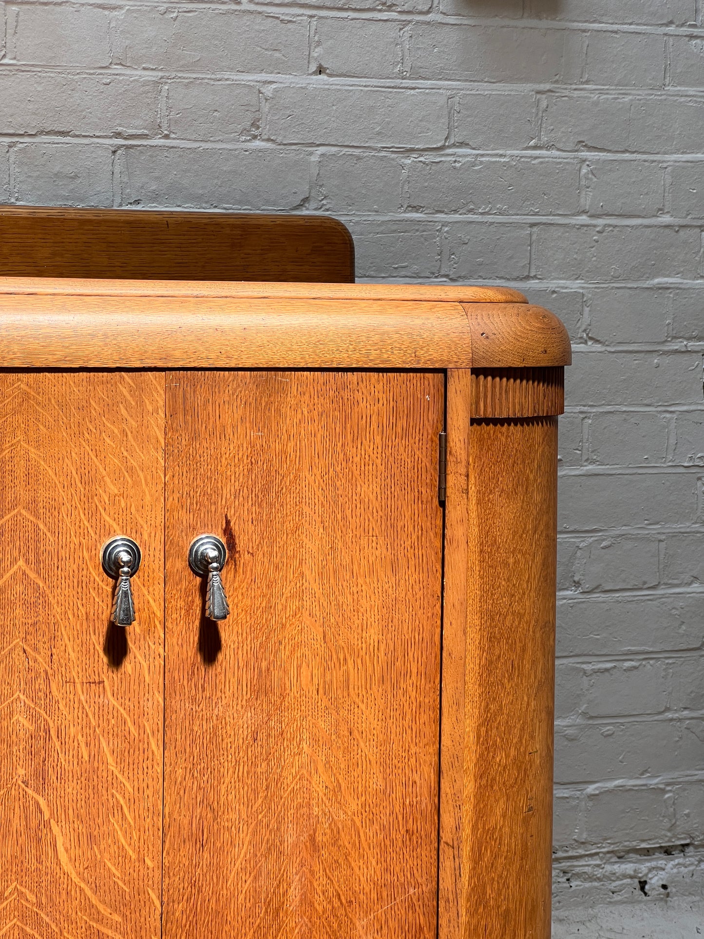 ENGLISH ART DECO OAK SIDEBOARD