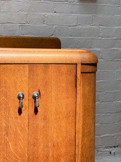 ENGLISH ART DECO OAK SIDEBOARD