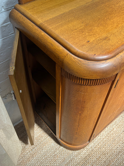 ENGLISH ART DECO OAK SIDEBOARD