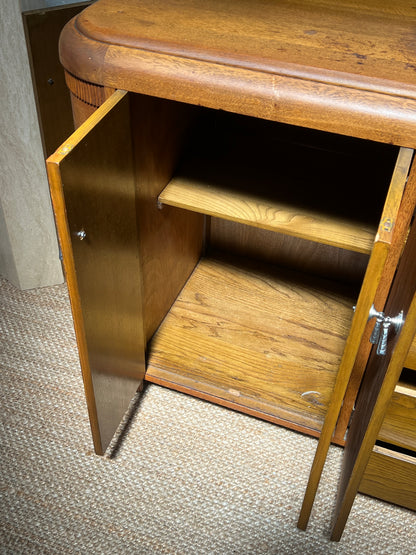 ENGLISH ART DECO OAK SIDEBOARD