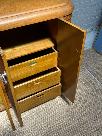ENGLISH ART DECO OAK SIDEBOARD