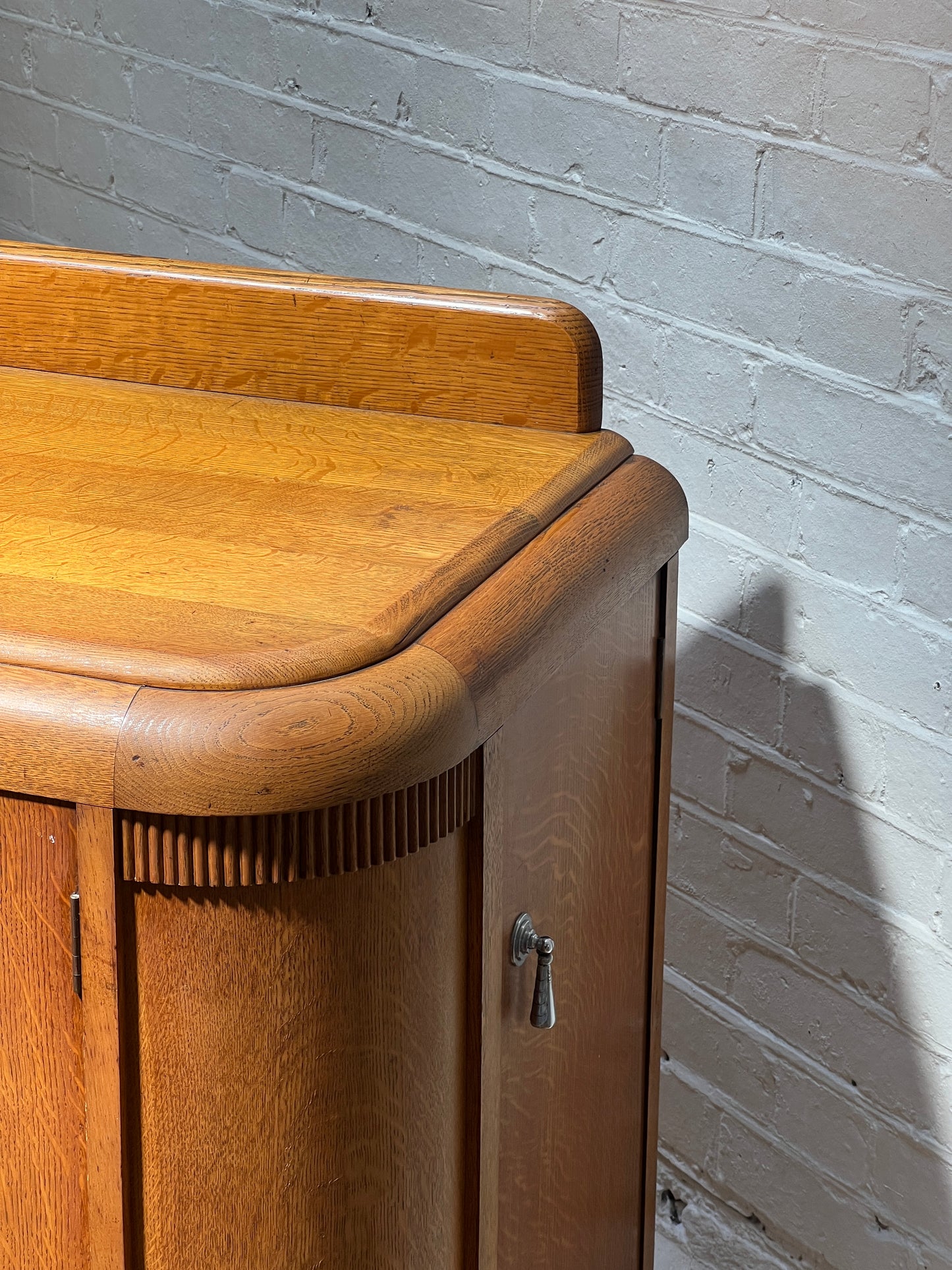ENGLISH ART DECO OAK SIDEBOARD