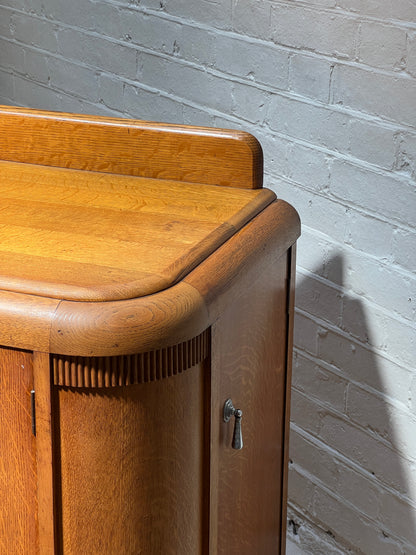 ENGLISH ART DECO OAK SIDEBOARD