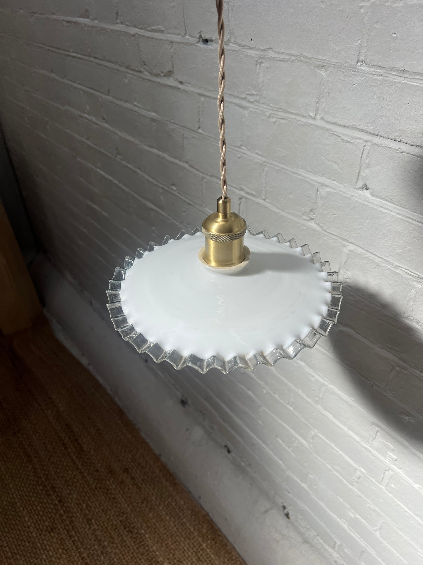 PAIR OF VINTAGE FRENCH FRILLED COOLIE PENDANTS
