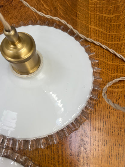 PAIR OF VINTAGE FRENCH FRILLED COOLIE PENDANTS