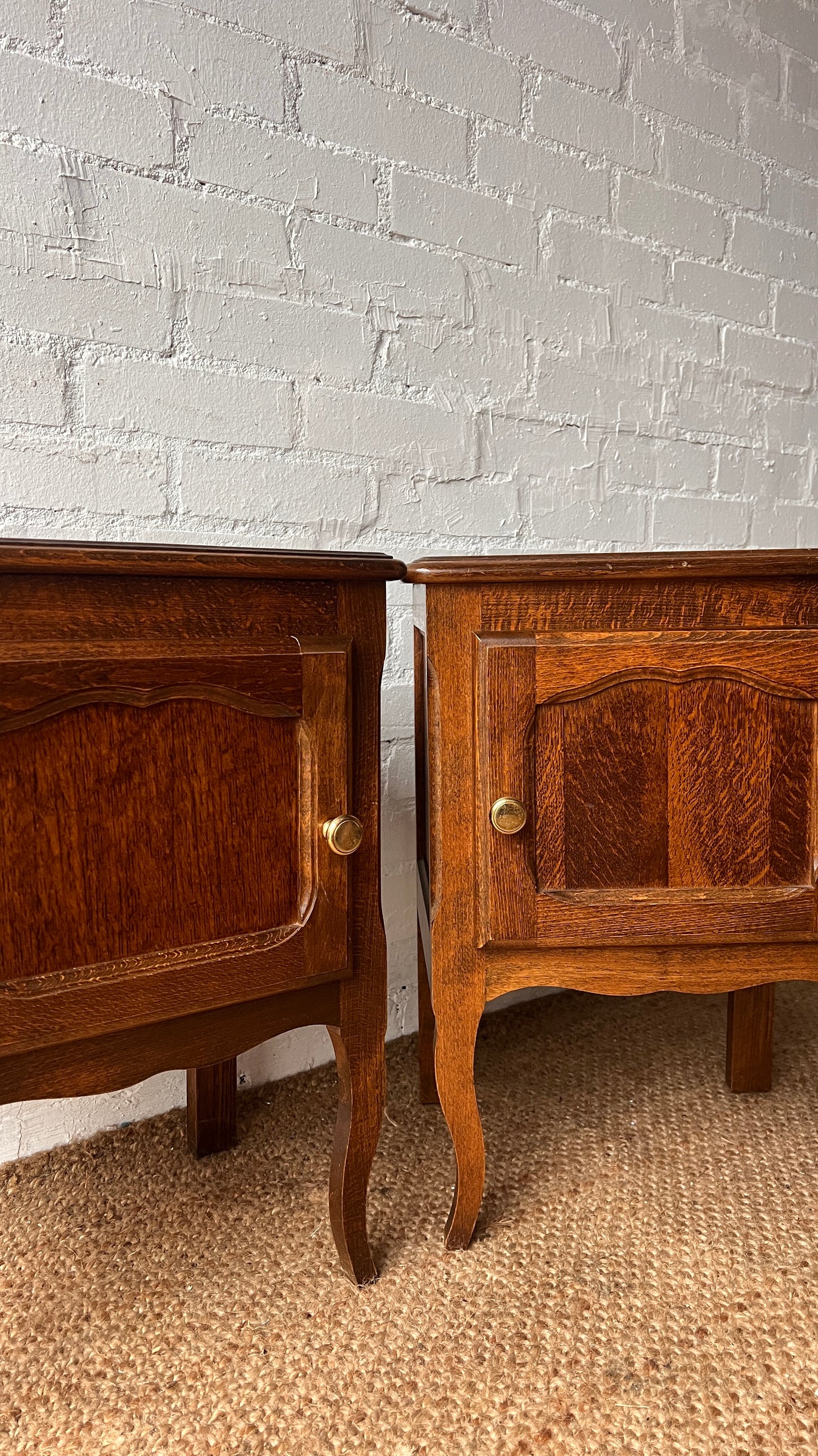 PAIR OF WOODEN BEDSIDE TABLES