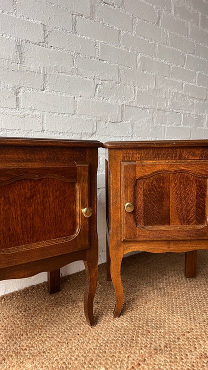 PAIR OF WOODEN BEDSIDE TABLES