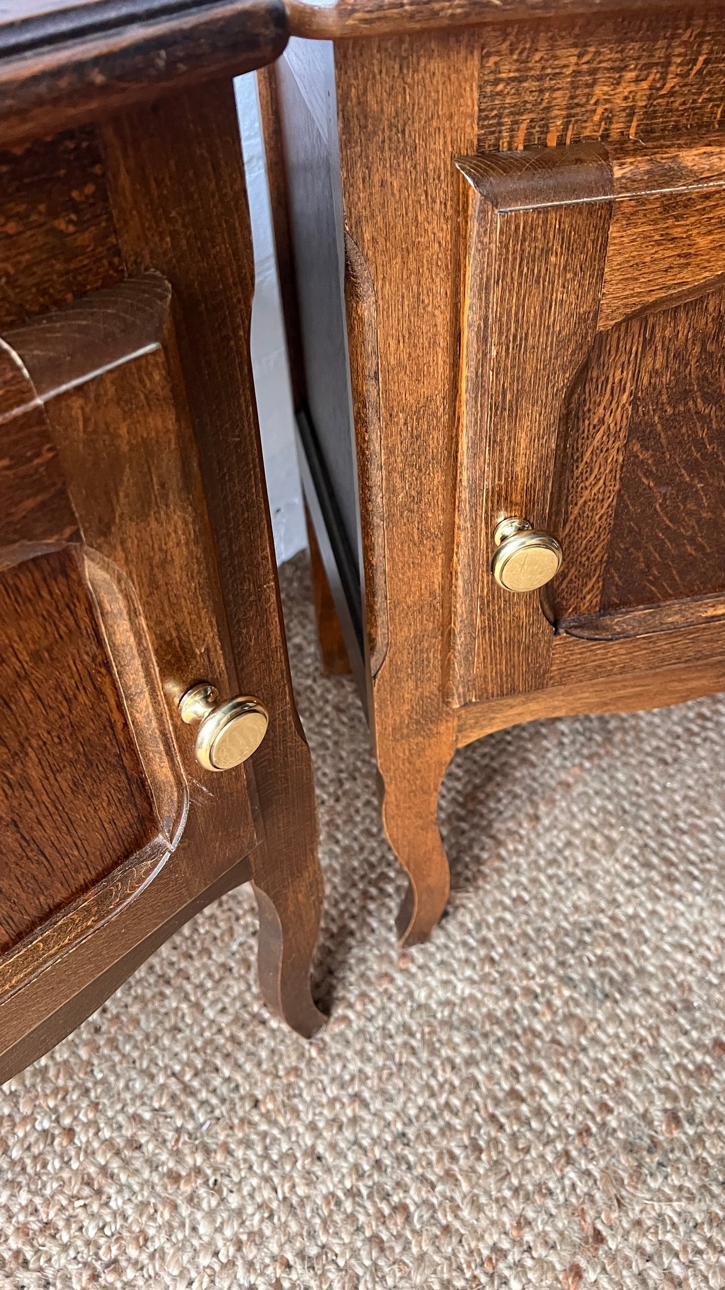 PAIR OF WOODEN BEDSIDE TABLES