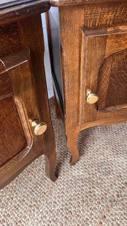 PAIR OF WOODEN BEDSIDE TABLES