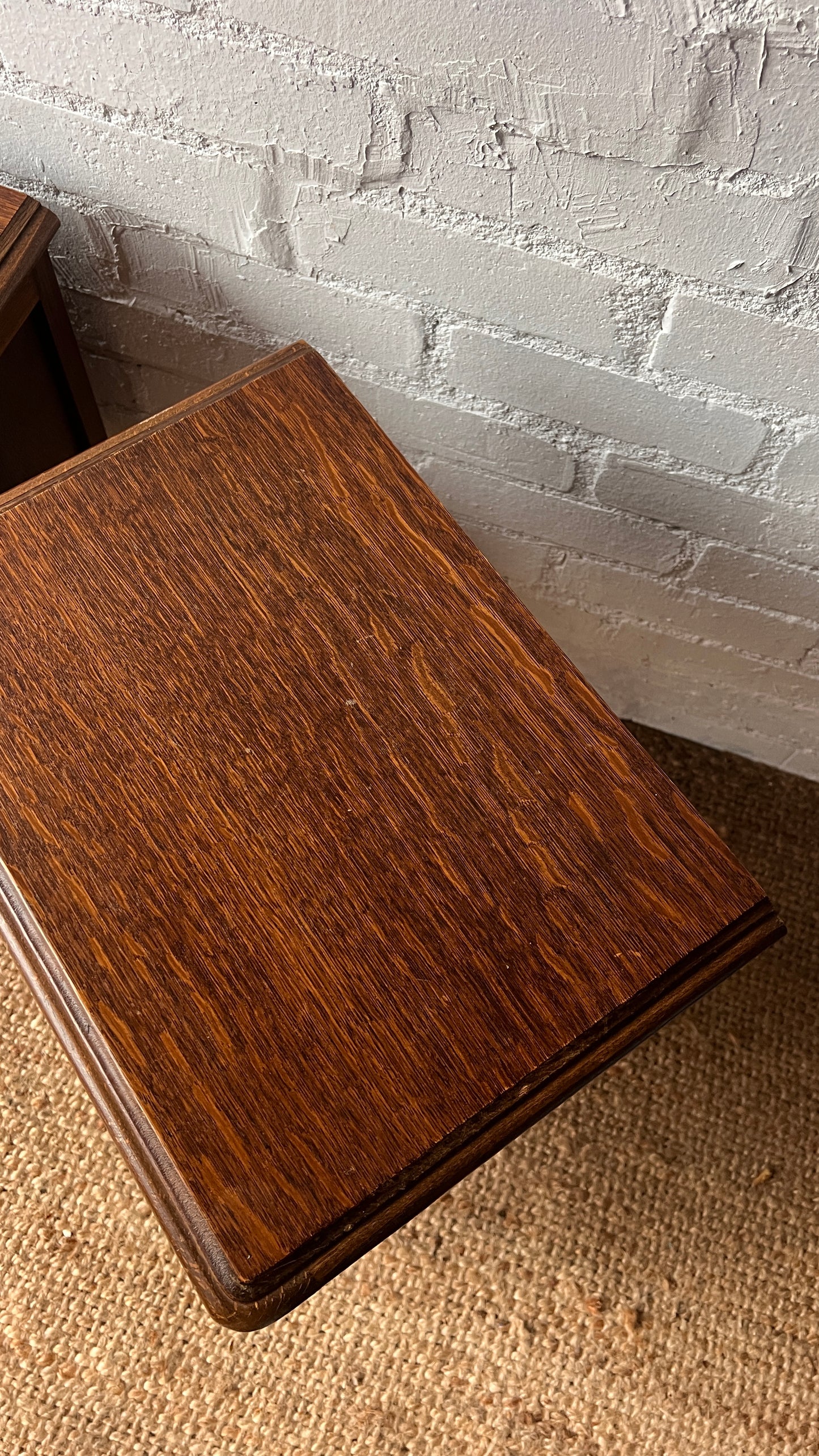 PAIR OF WOODEN BEDSIDE TABLES