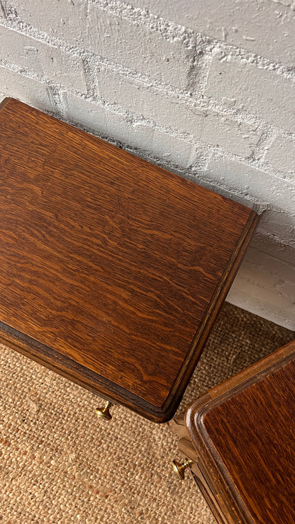 PAIR OF WOODEN BEDSIDE TABLES