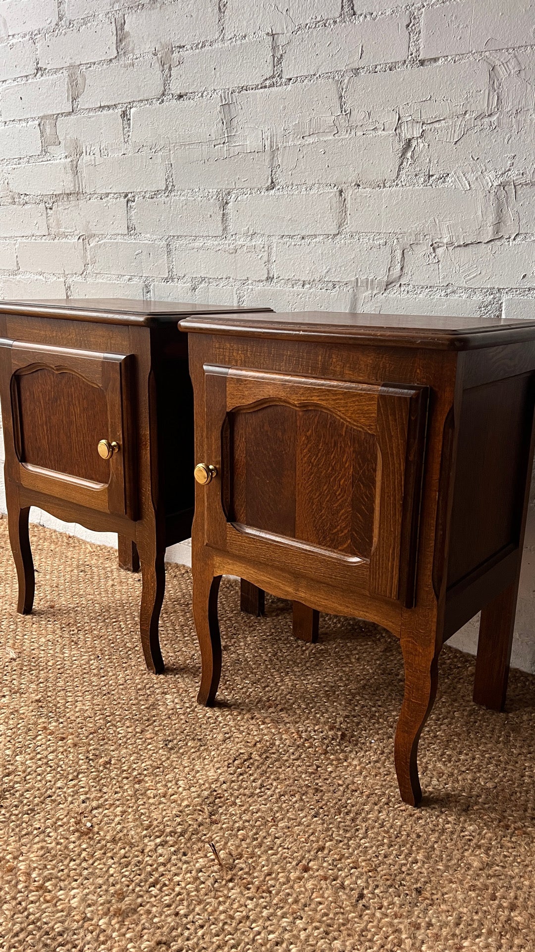PAIR OF WOODEN BEDSIDE TABLES