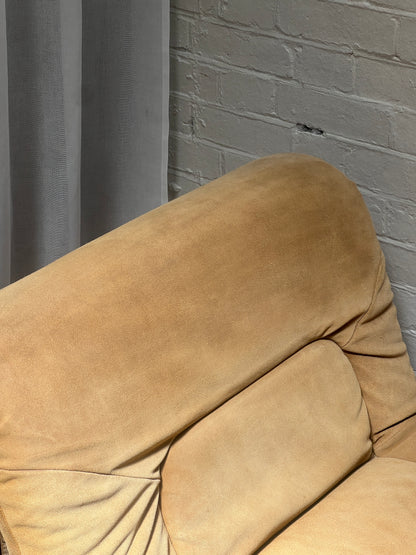 70S CREAM SUEDE MODULAR LOUNGE CHAIR – ONE